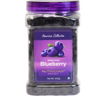  Nutsology Whole Dried Blueberries | Raw | 500gm | Rich in Calcium and Vitamin K