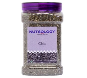 Nutsology Black Chia Seeds | 600gm | Raw | Diet Snacks | Seeds for Weight Loss | Rich in Calcium and Protein | Source of Omega 3