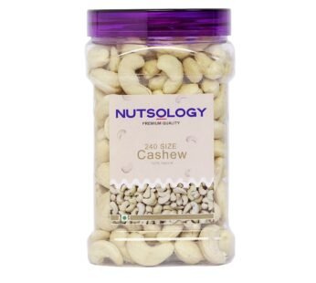 Nutsology Whole Cashews | Grade 240 | 450gm | Dried & Crunchy | Whole White | Gluten Free & Plant based Protein