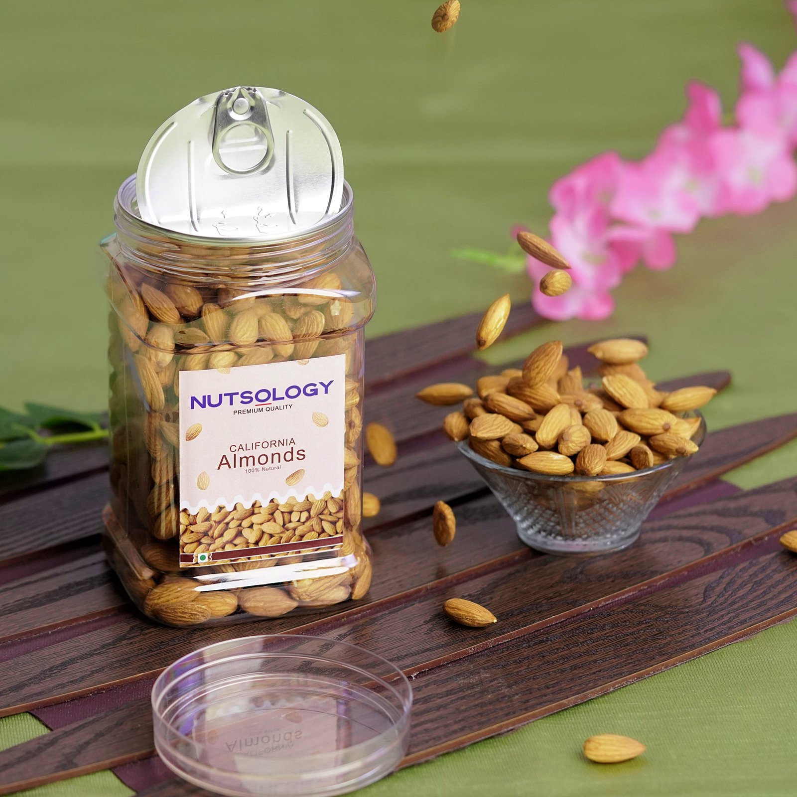 Nutsology California Almonds | 500gm | 100% Natural| Medium Size | Good Quality | Tamper Proof Packaging