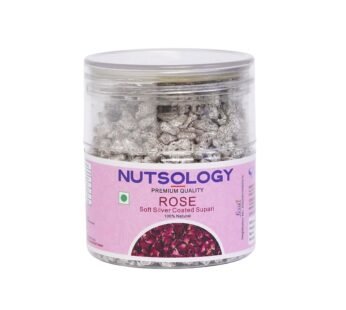 Nutsology Gulab/Rose Soft Silver Coated Supari | 150gm | PET Jar Pack | Gulab/Rose Flavour