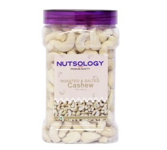 Nutsology Size 240 Roasted & Salted Cashew | 450gm | Salty Crunchy Snack | Tamper Proof Packaging